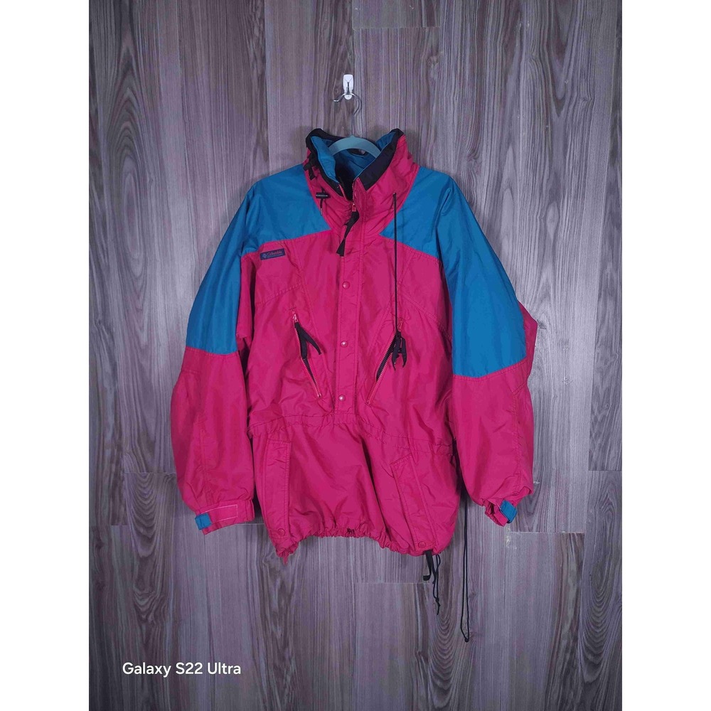Vintage Columbia Sportswear‎ Colorblock Jacket Mens XL Pink Blue Radial Sleeve